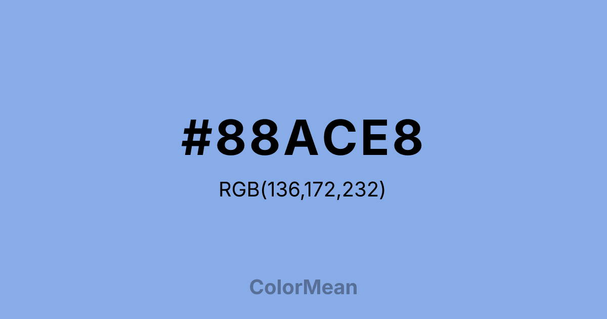 #88ACE8 color swatch