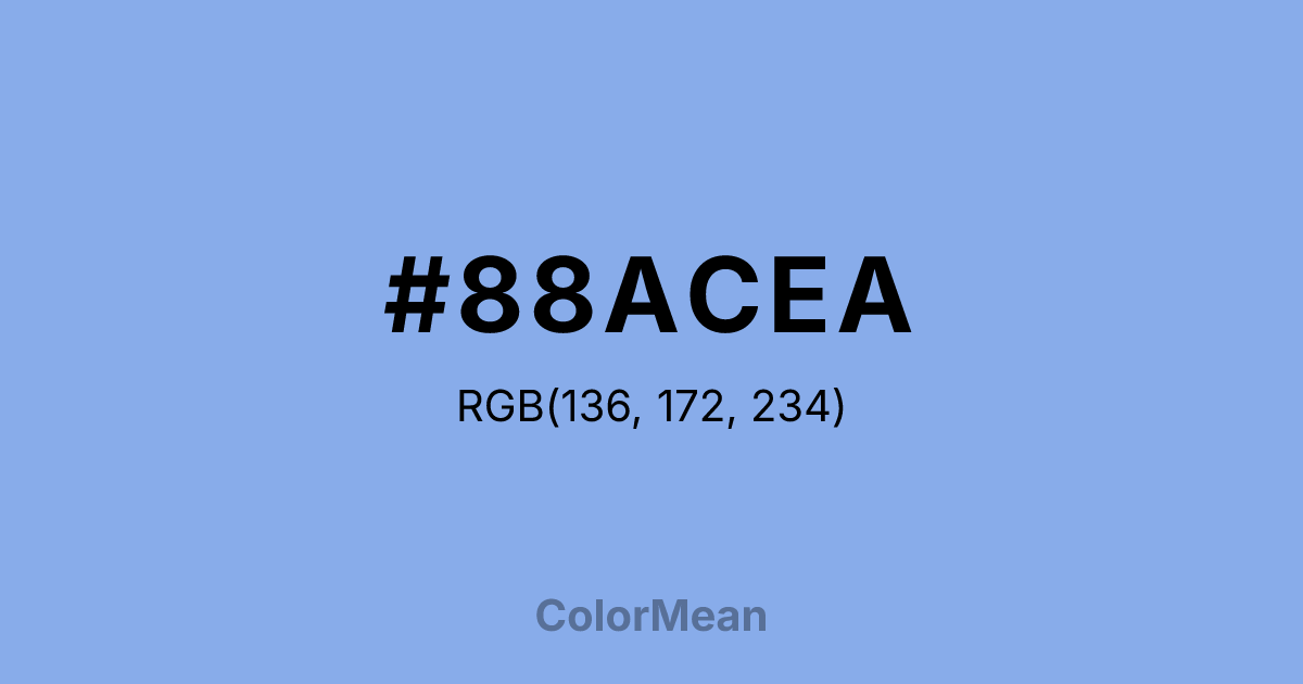 #88ACEA color swatch