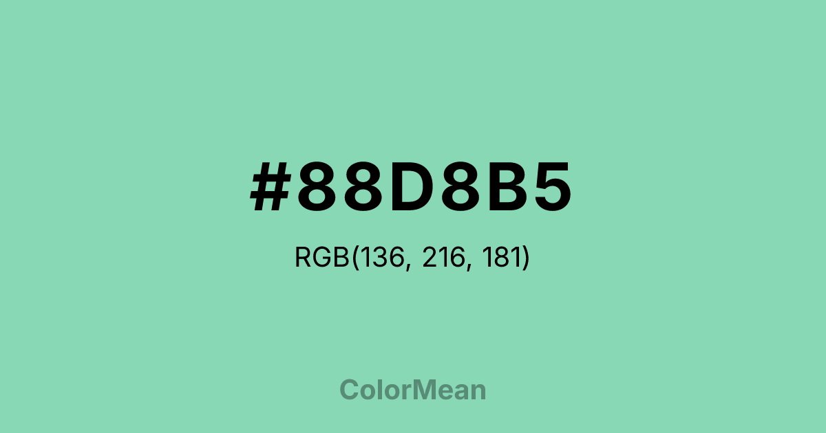 #88D8B5 color swatch