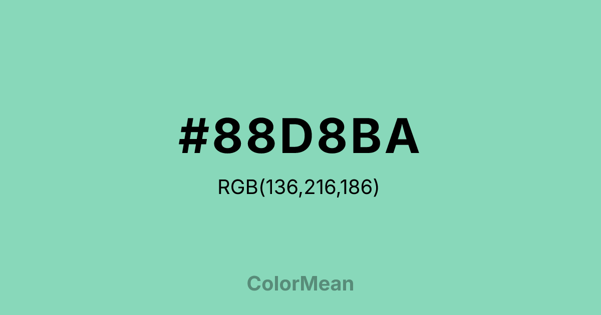 #88D8BA color swatch