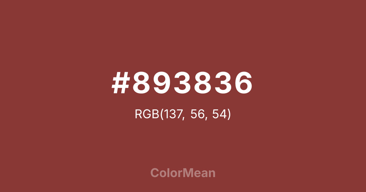 #893836 color swatch