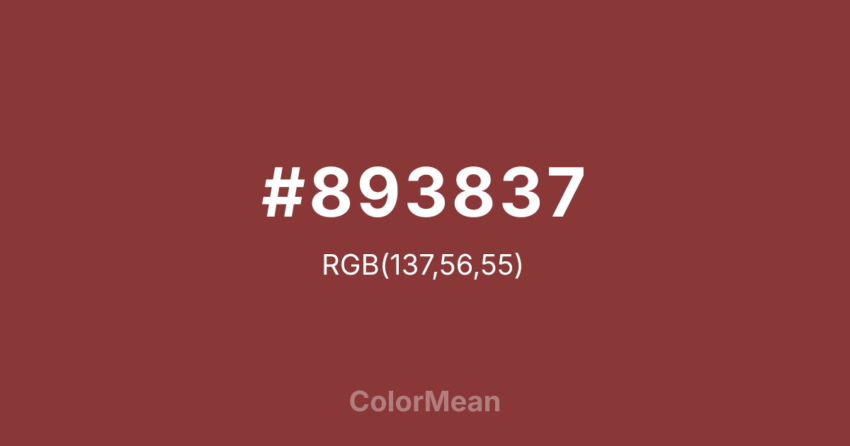 #893837 color swatch