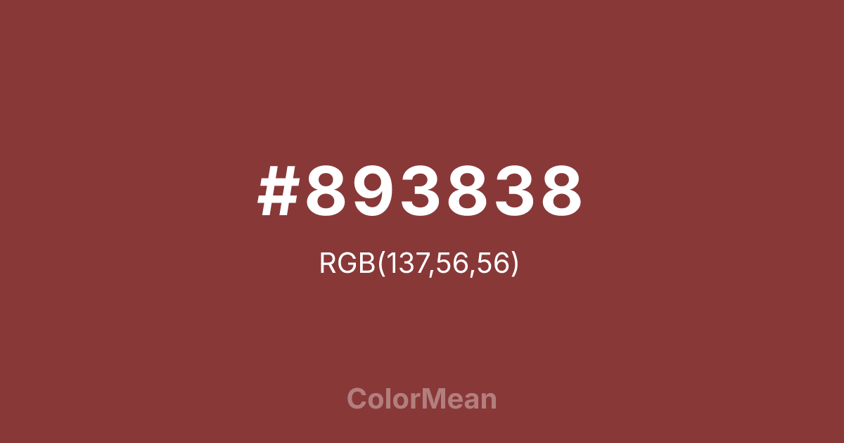 #893838 color swatch