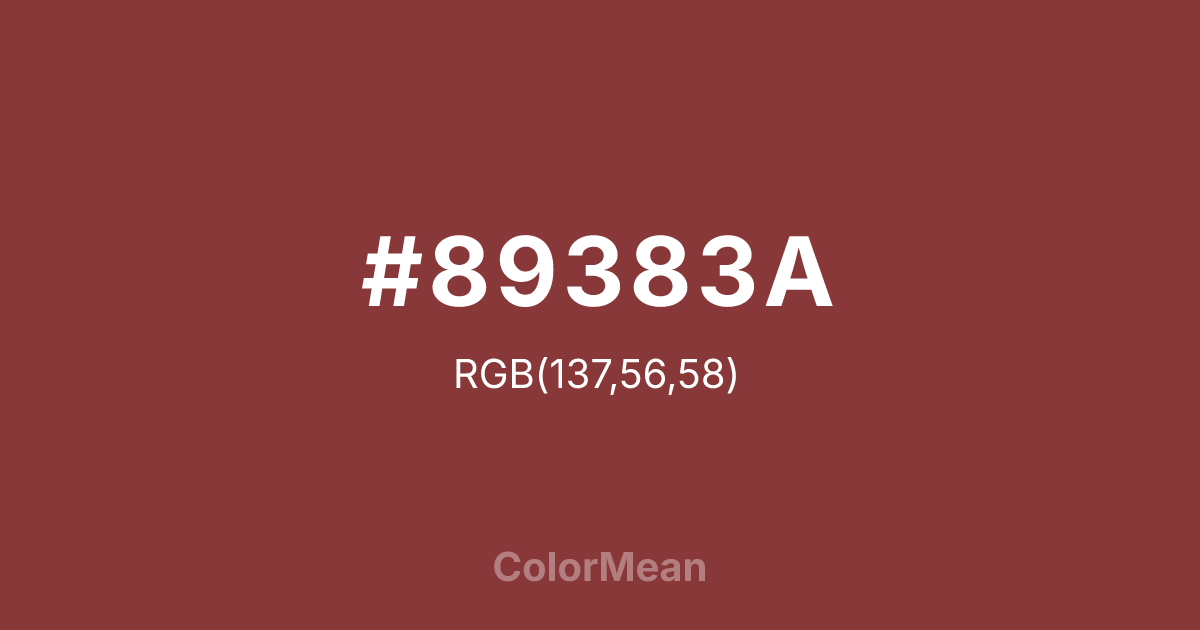 #89383A color swatch