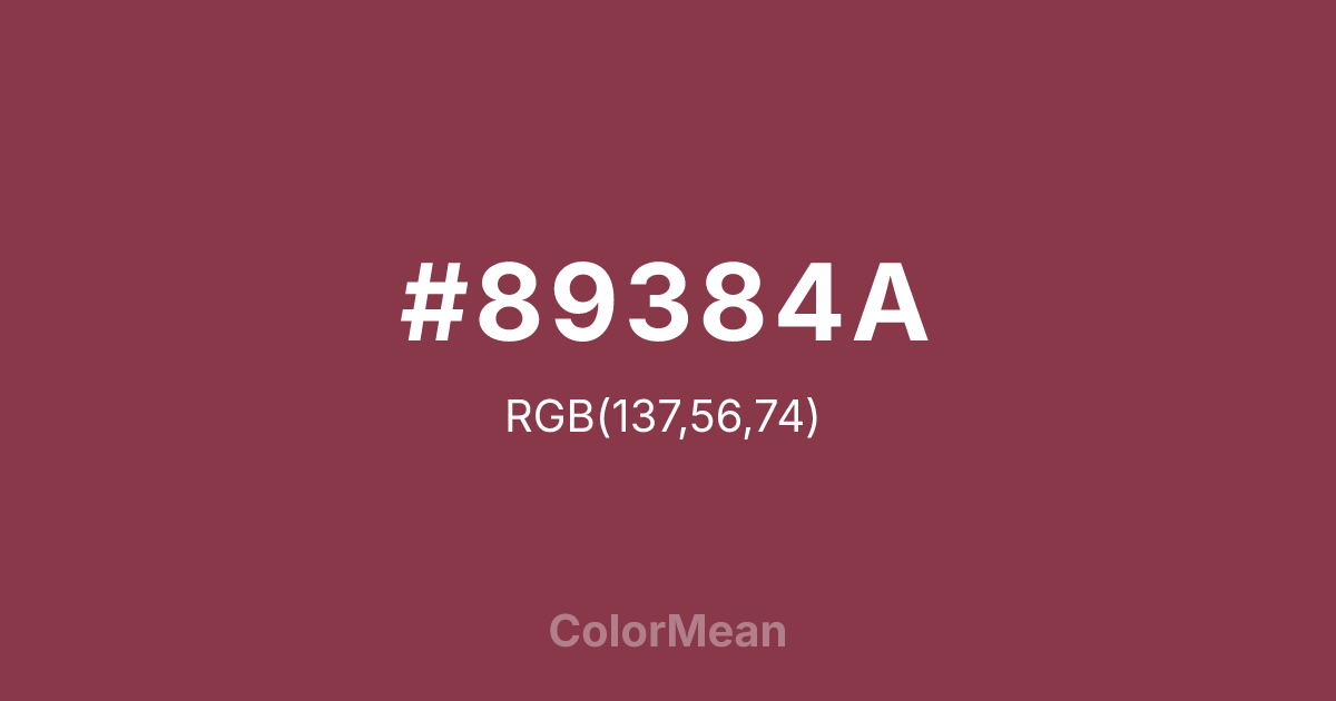 #89384A color swatch