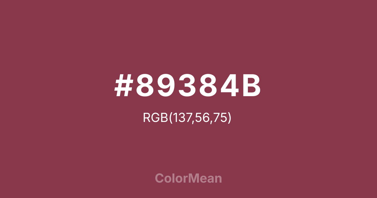 #89384B color swatch