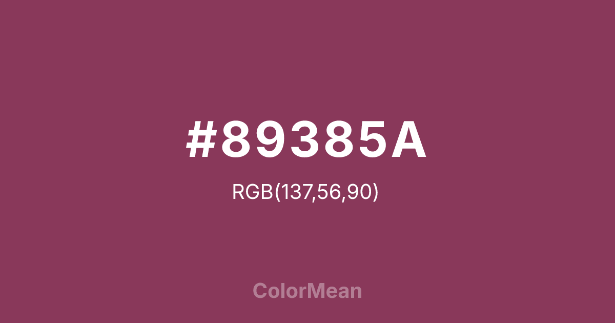 #89385A color swatch
