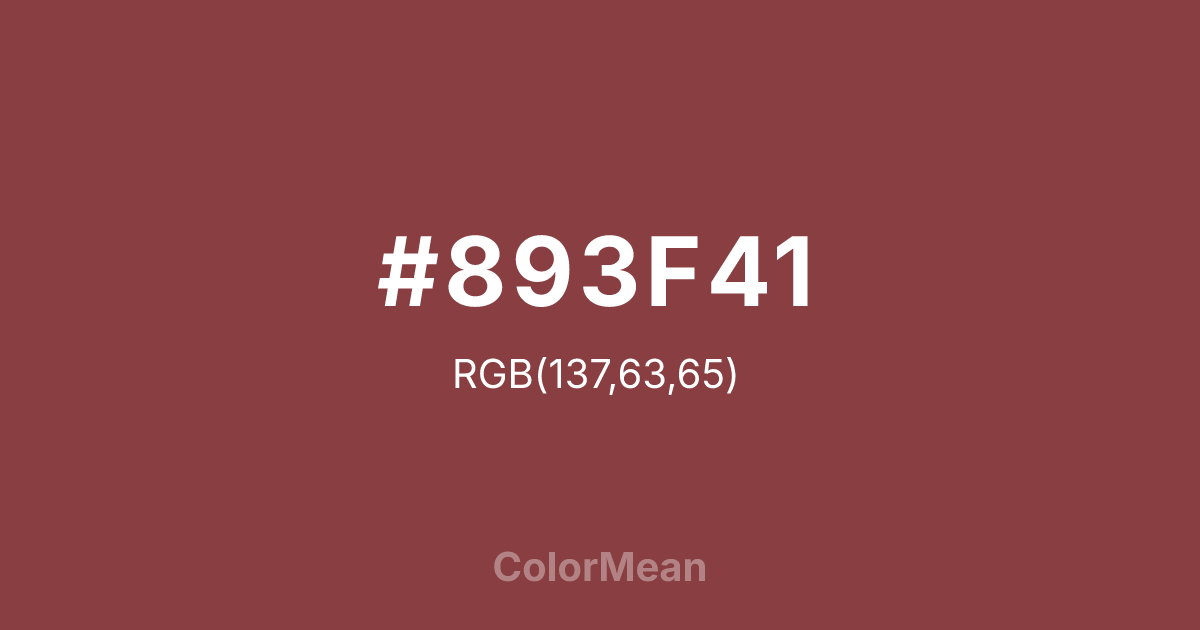 #893F41 color swatch