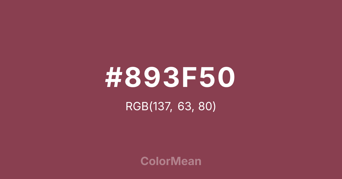 #893F50 color swatch