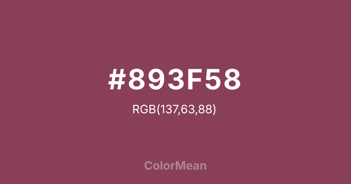 #893F58 color swatch