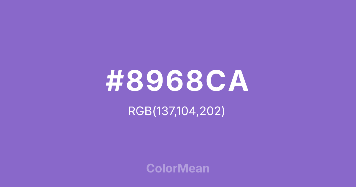 #8968CA color swatch