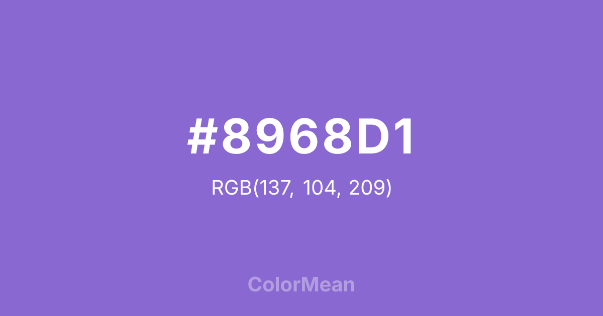 #8968D1 color swatch