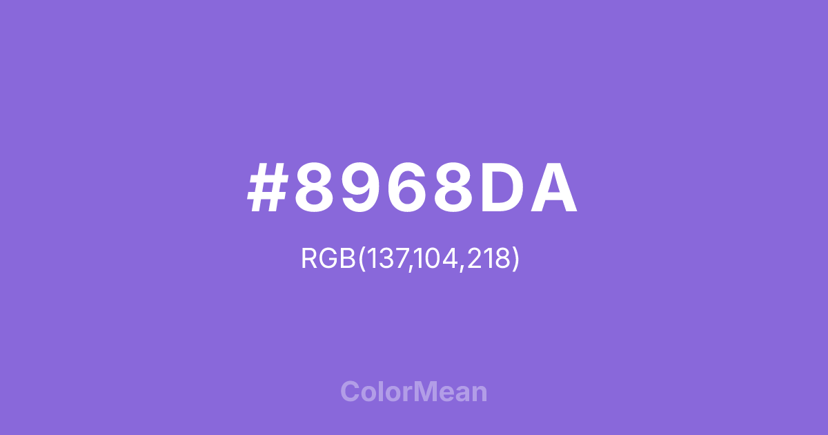 #8968DA color swatch