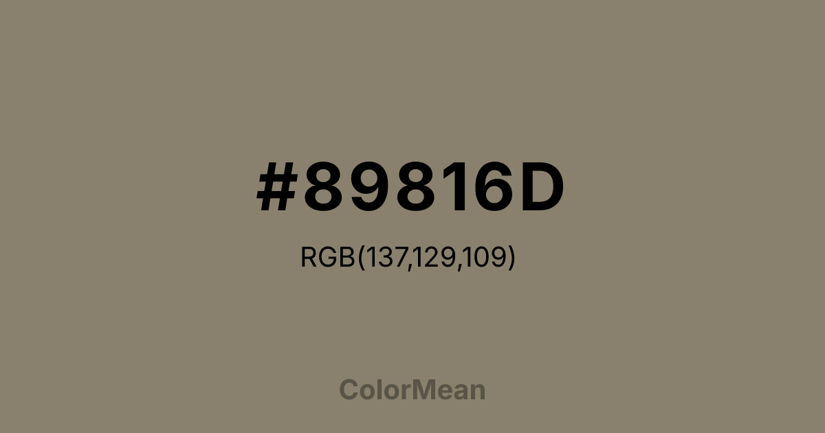 #89816D color swatch
