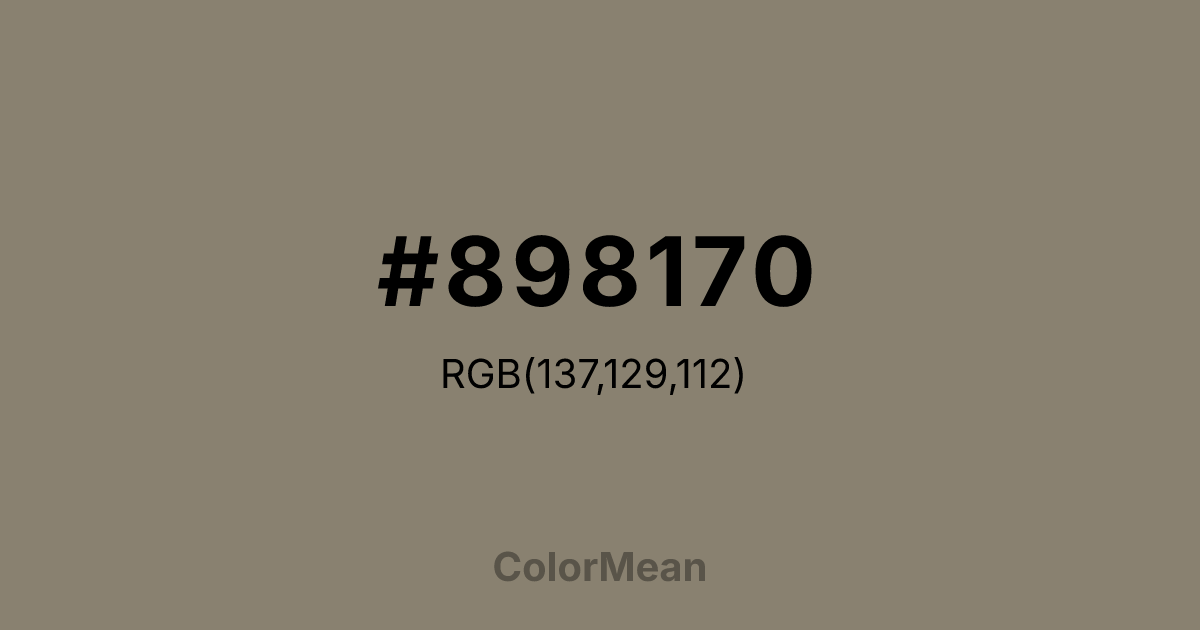 #898170 color swatch