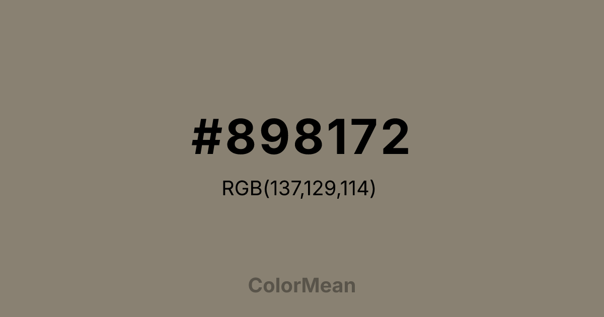 #898172 color swatch