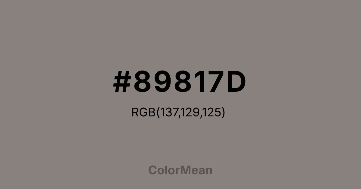 #89817D color swatch