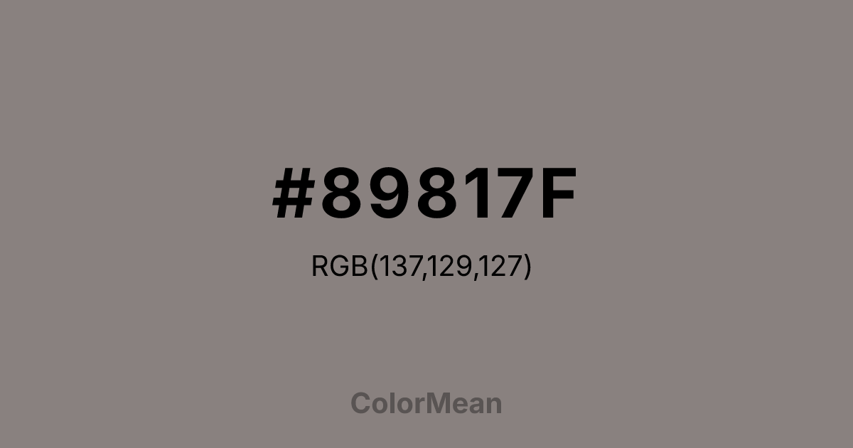 #89817F color swatch
