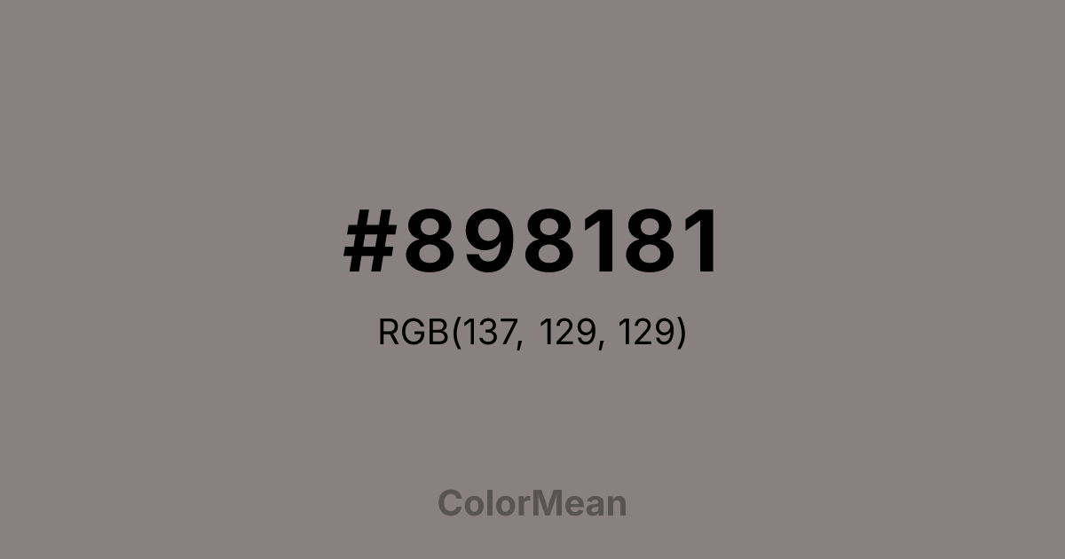 #898181 color swatch