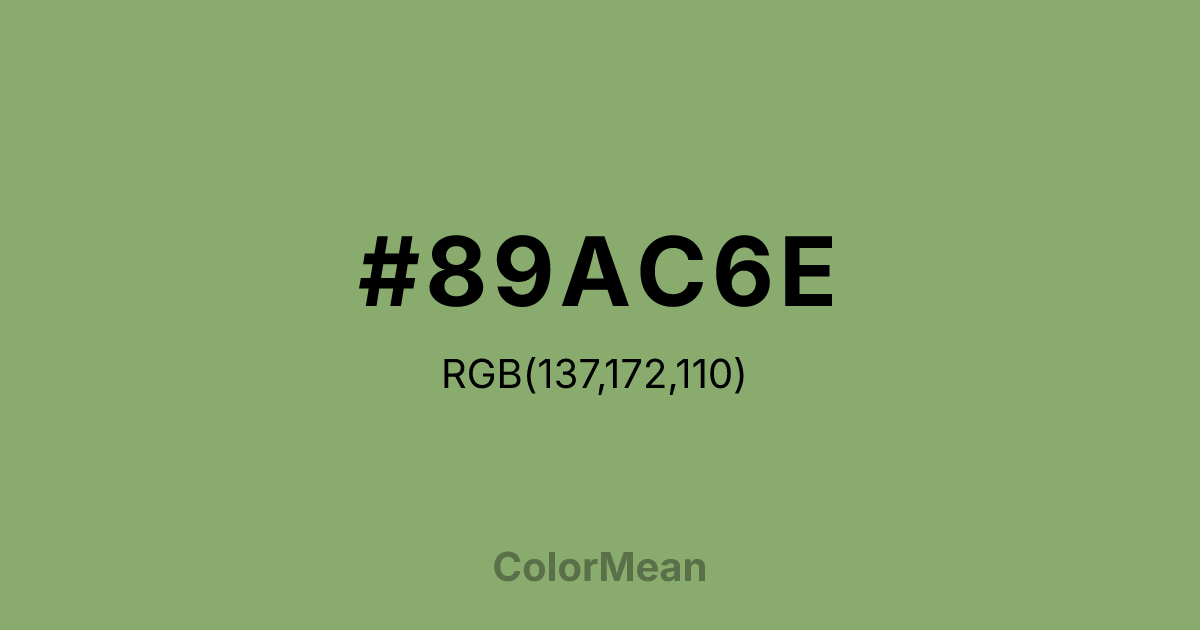 #89AC6E color swatch
