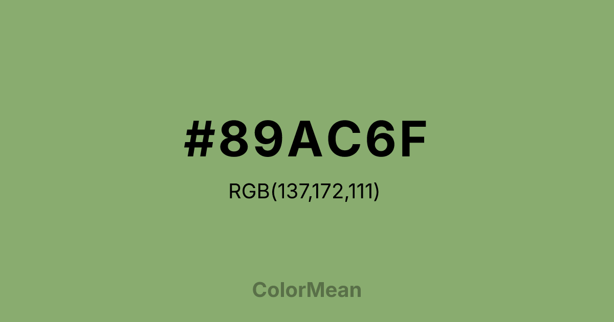 #89AC6F color swatch