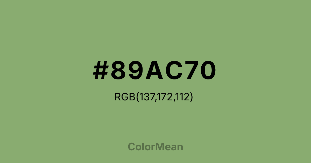 #89AC70 color swatch