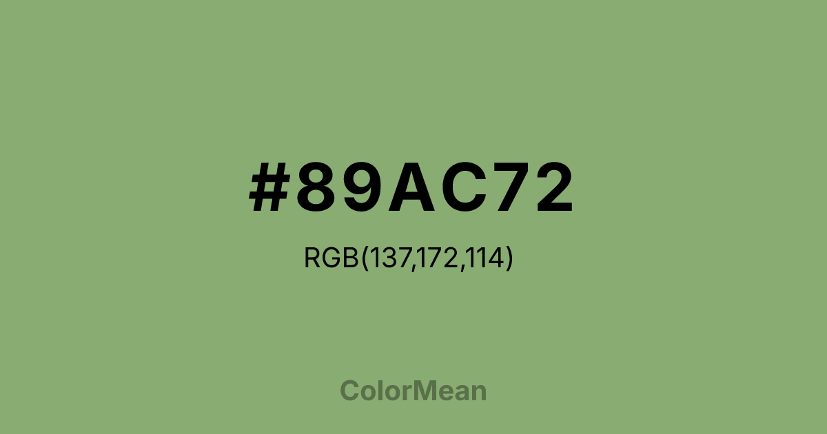 #89AC72 color swatch