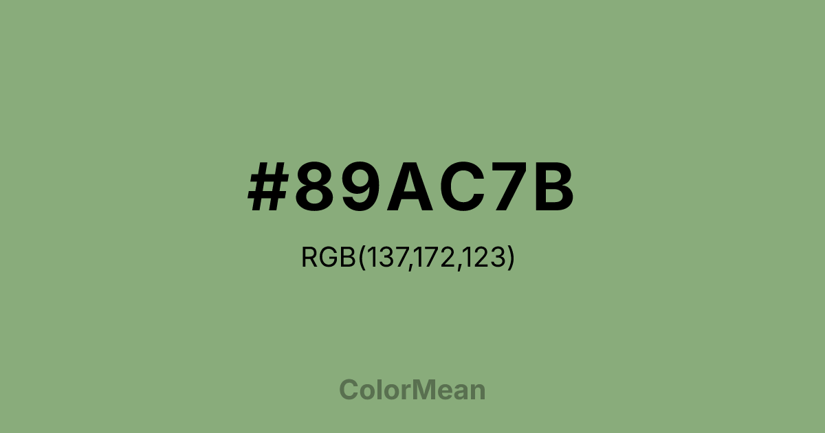 #89AC7B color swatch