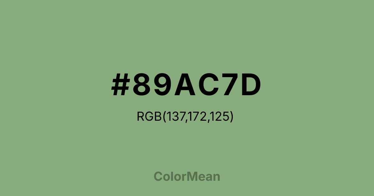 #89AC7D color swatch
