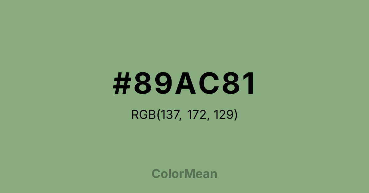 #89AC81 color swatch