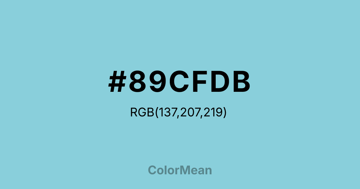 #89CFDB color swatch