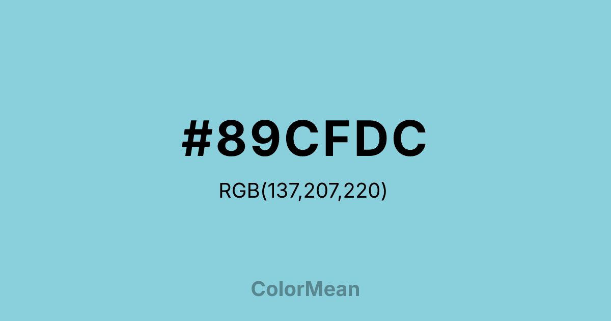 #89CFDC color swatch