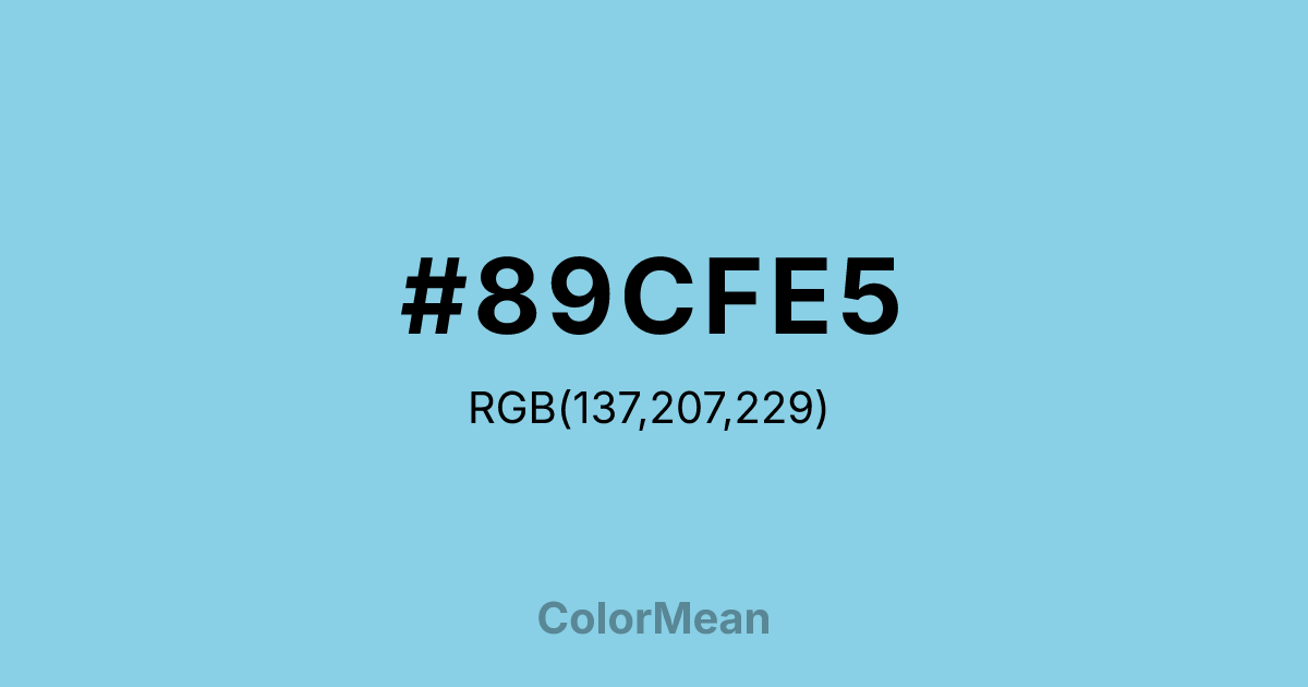 #89CFE5 color swatch