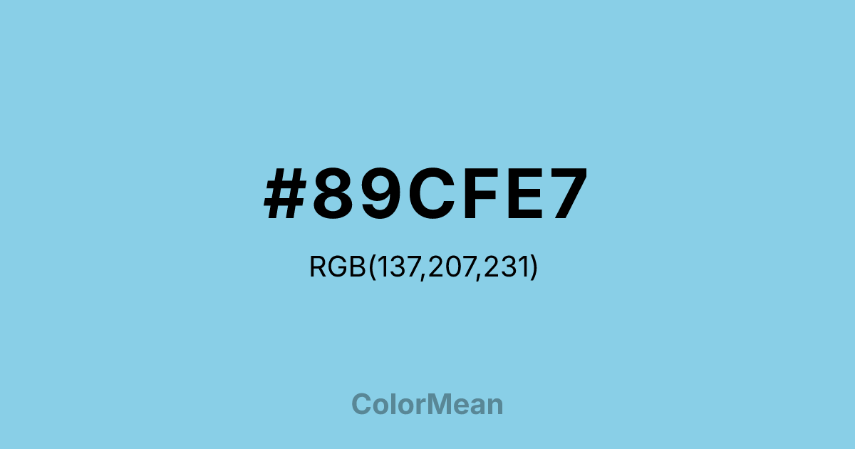 #89CFE7 color swatch