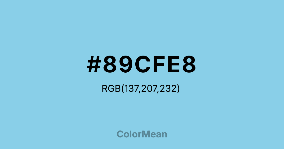 #89CFE8 color swatch