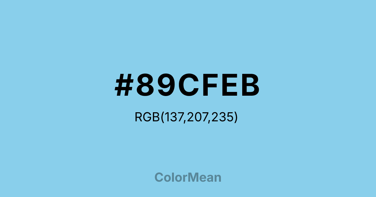#89CFEB color swatch