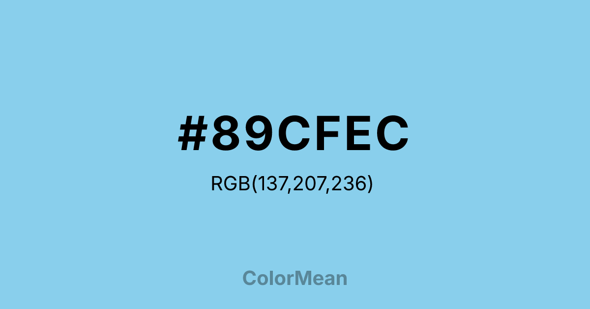 #89CFEC color swatch