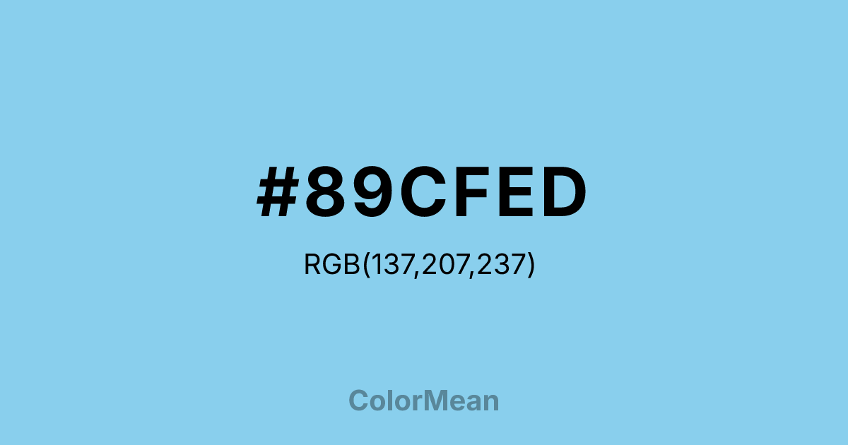 #89CFED color swatch