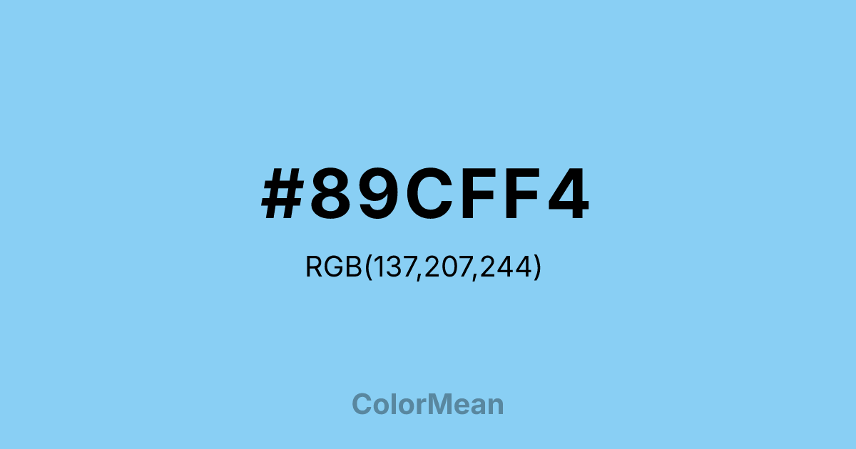 #89CFF4 color swatch