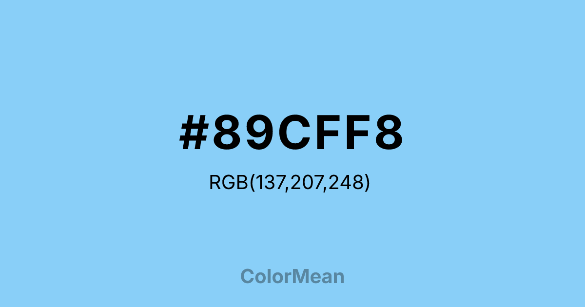 #89CFF8 color swatch