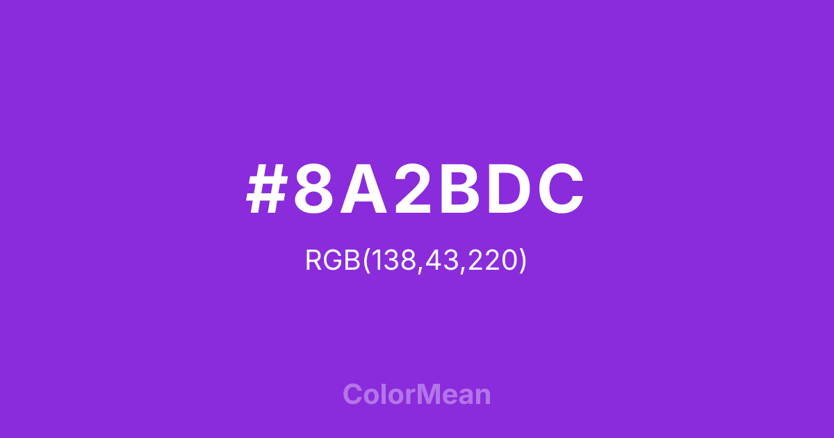 #8A2BDC color swatch