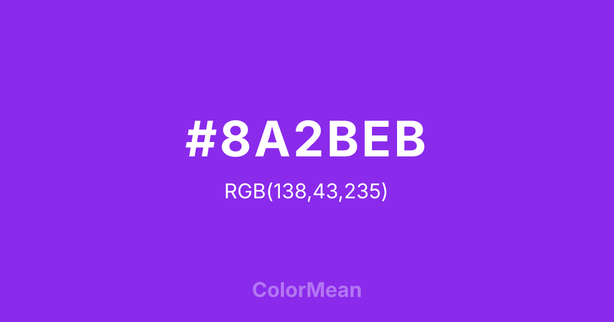 #8A2BEB color swatch