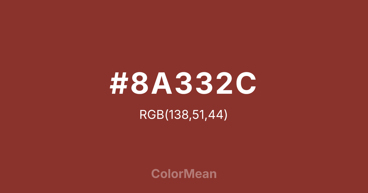 #8A332C color swatch
