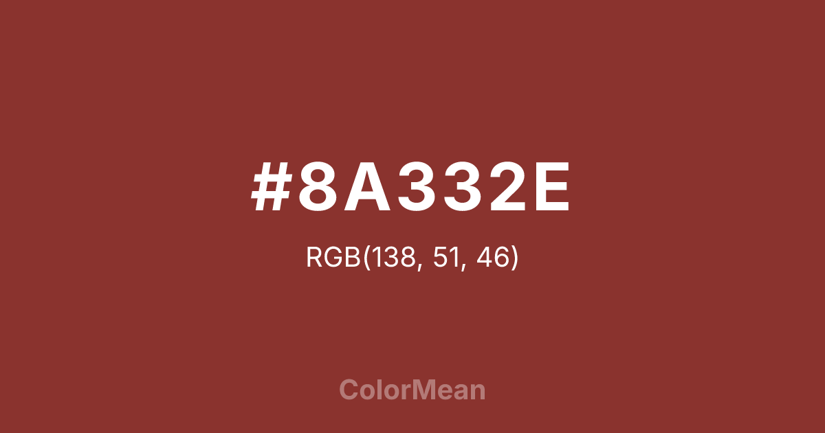 #8A332E color swatch