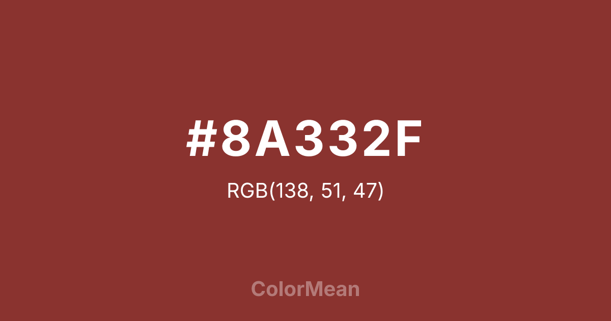 #8A332F color swatch