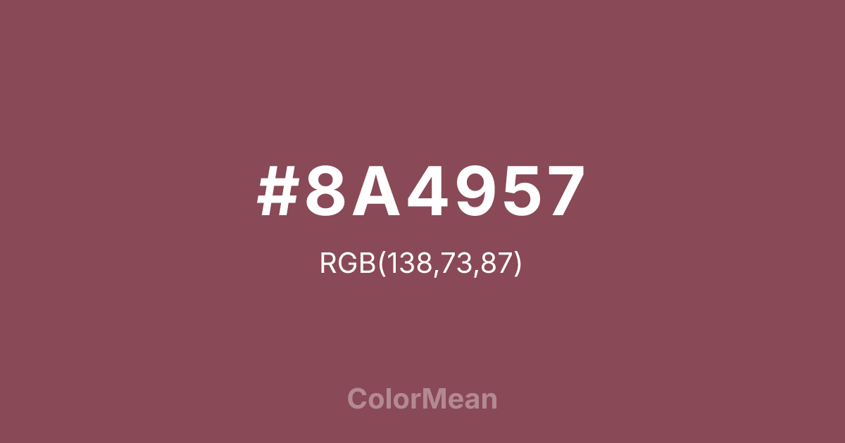 #8A4957 color swatch