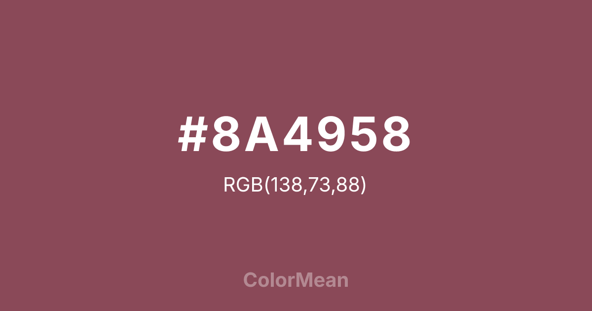 #8A4958 color swatch