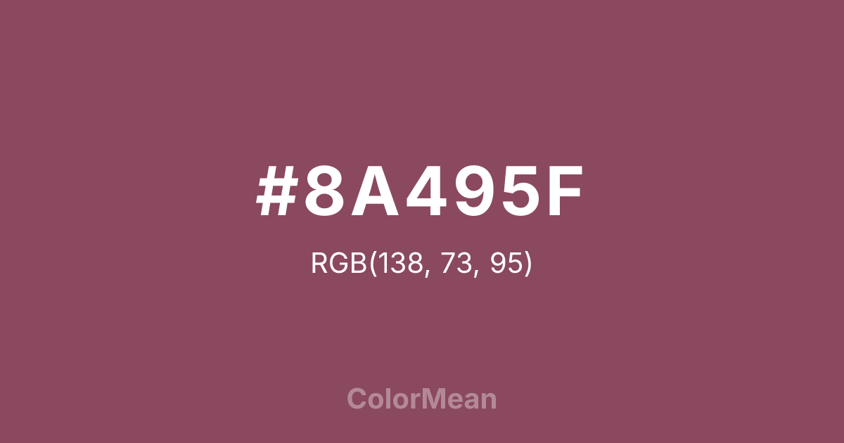 #8A495F color swatch