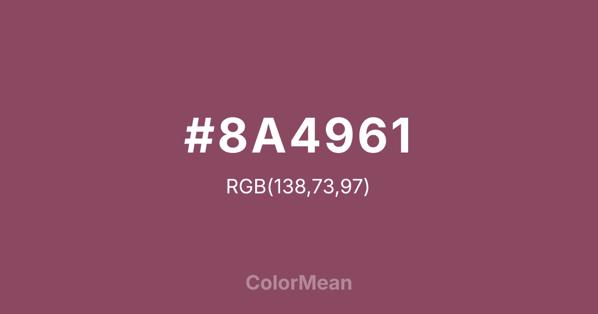 #8A4961 color swatch