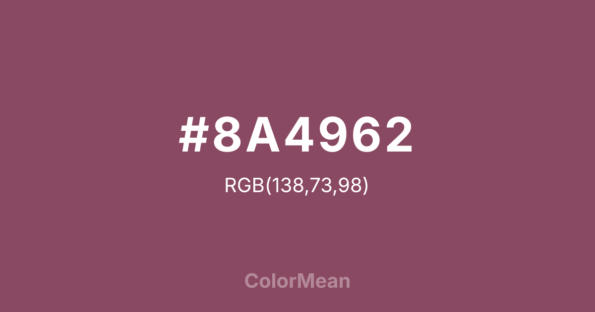 #8A4962 color swatch